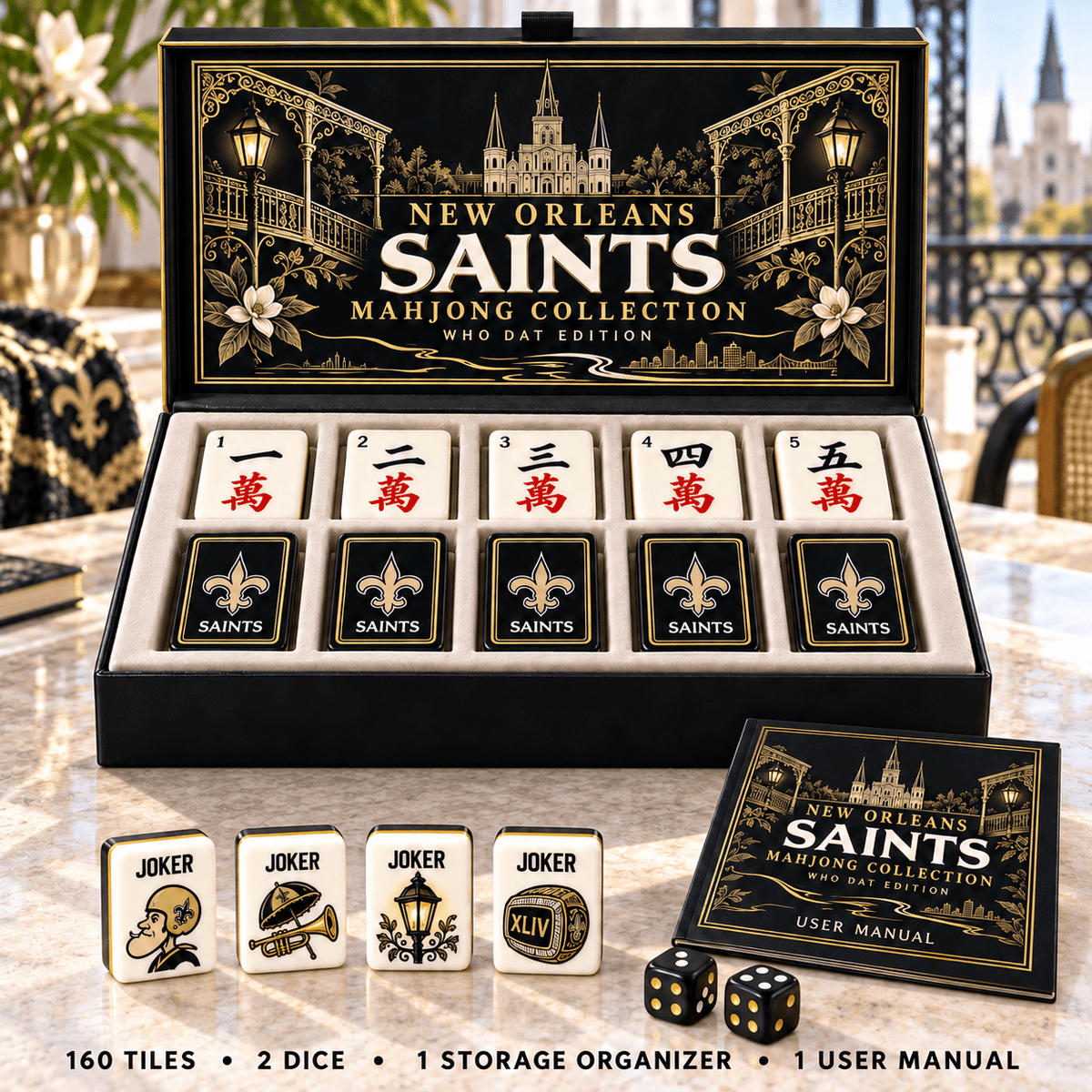 Premium NOS Mahjong Tiles Set PVNA