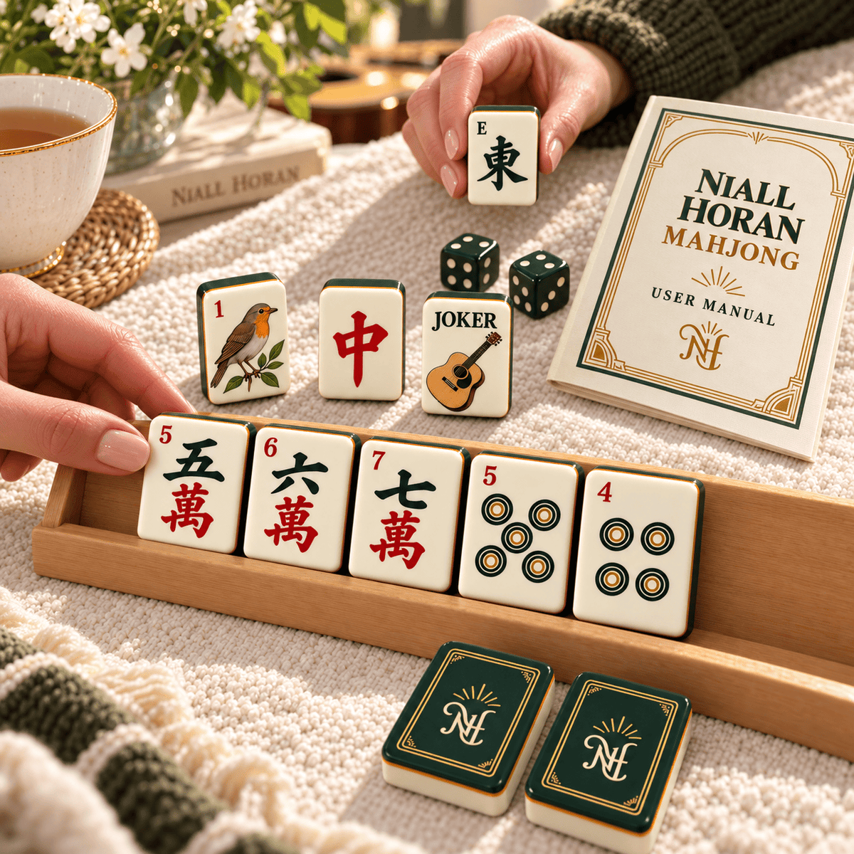 Premium NHR Mahjong Tiles Set PVNA