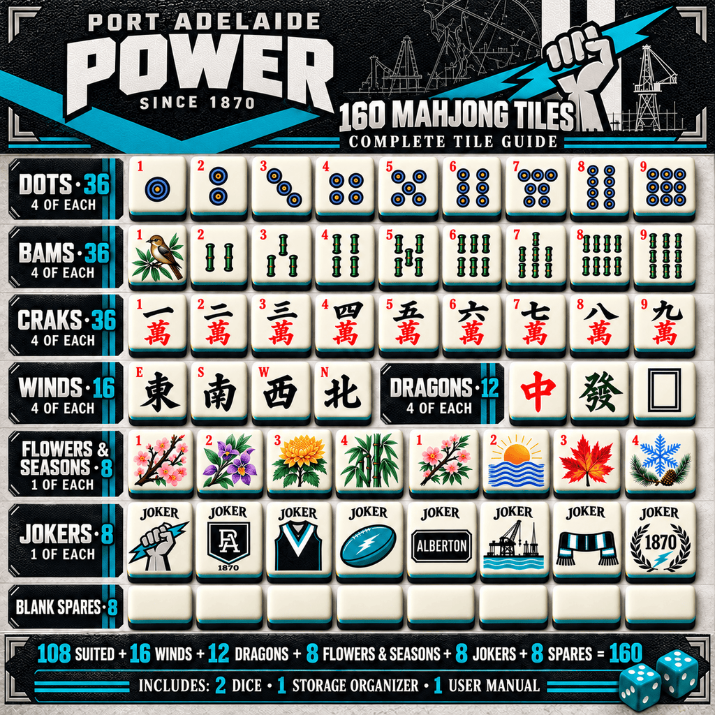 Premium PADP Mahjong Tiles Set PVNA