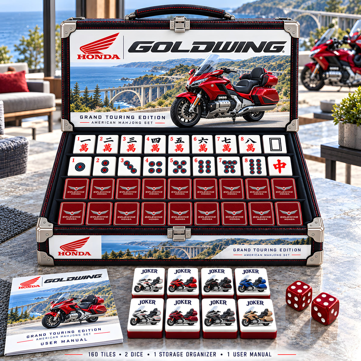 Premium HNDG Mahjong Tiles Set PVNA