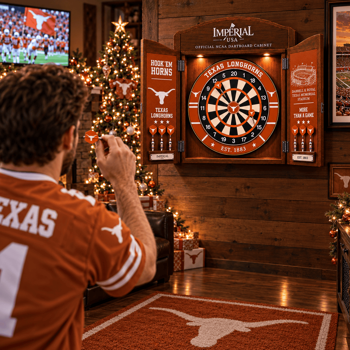 TLH Premium Dartboard Cabinet Set – Wall-Mounted Dart Game PNPA